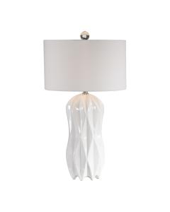  Malena Glossy White Table Lamp