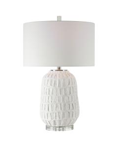  Caelina Textured White Table Lamp