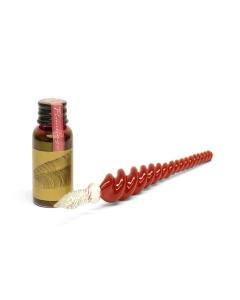 Traditional Dip Calligraphy Pen Set - Red Glass
