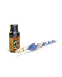 Traditional Dip Calligraphy Pen Set - Blue Glass