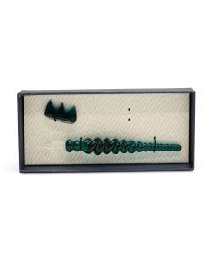 Traditional Dip Calligraphy Pen Set With Holder - Green Glass