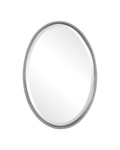  Sherise Brushed Nickel Oval Mirror