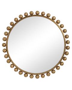  Cyra Gold Round Mirror