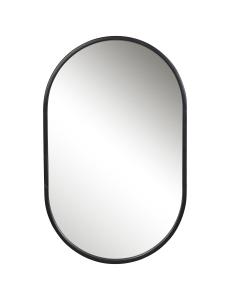  Varina Minimalist Black Oval Mirror