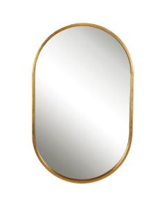  Varina Minimalist Gold Oval Mirror