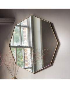 Octagon Wall Mirror Sane with Gold Frame