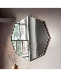 Octagon Wall Mirror Sane with Silver Frame