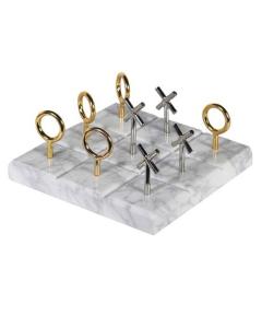 Pavilion Chic Noughts & Crosses Ornament Brontes in Marble