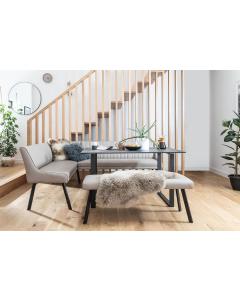 Chloe Corner Dining Bench Taupe Greige - Right