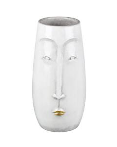 Vase Lippy White/Gold - L