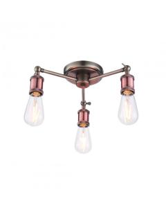 Ceiling Light Myron Copper 3 Bulb