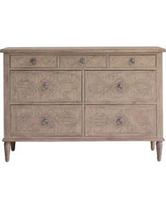 Pavilion Chic Chest of Drawers Cotswold with 7 Drawers