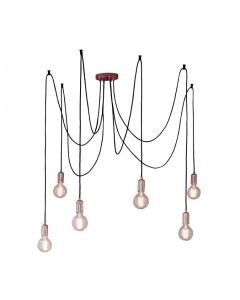 Pendant Light 6 Cluster Ares Copper