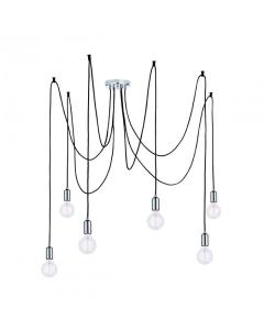 Pendant Light 6 Cluster Ares Silver