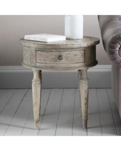Pavilion Chic Round Side Table Cotswold with Drawer