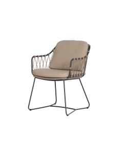 Prego Outdoor Dining Chair Anthracite | Taupe