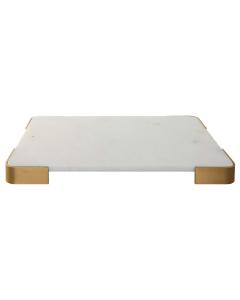 Elevated Tray/Plateau - White Marble Large