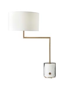 Pivot Table Lamp - Panda Marble/Brass