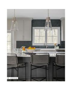 Robinson Large Pendant | Polished Nickel & Clear Glass