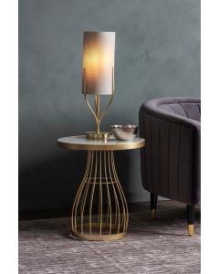 Dinlasa Table Lamp with Fabric Shade - Gold