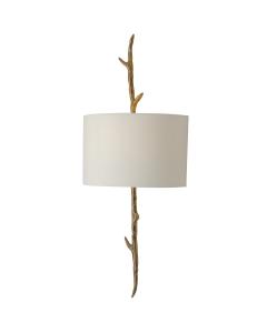 RV Astley Wall Light Nostelle with Brass Twig - Left Hand Facing