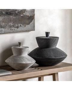 Jar Akashi in Dark Grey / Black H.30cm
