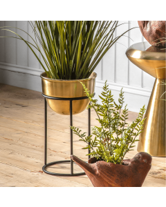 Winslet Tall Gold Planter on Stand