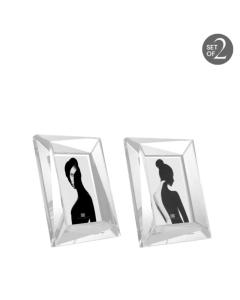 Picture Frame Obliquity S set of 2 Clear Crystal Glass