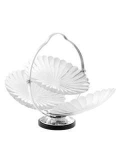 Serving Stand Beatrice in Silver Nickel