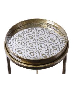 Nesting Side Tables Vienna with Diamond Pattern