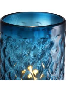 Small Hurricane Candle Holder Aquila in Blue