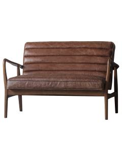 Sofa 2 Seater York in Brown Leather