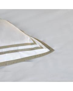 Sonata Bed Linen - White/Sand