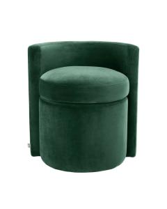 Stool Arcadia in Green Velvet