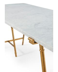 Kesden Bianco Marble Top Desk