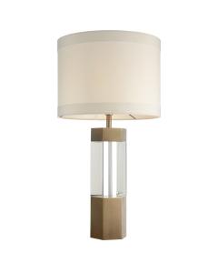 RV Astley Table Lamp Faye in Crystal & Antique Brass