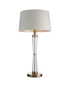 RV Astley Table Lamp Nelle Crystal & Antique Brass