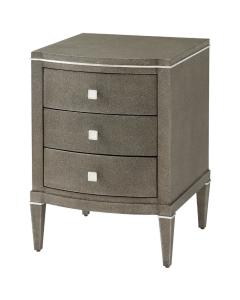Adeline Small Shagreen Bedside Table in Tempest