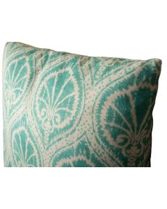 Teal Motif Square Scatter Cushion