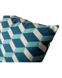 Turquoise Cubic Square Scatter Cushion