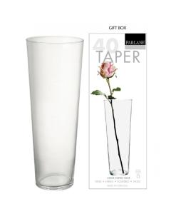 Vase Tapered Clear H40cm