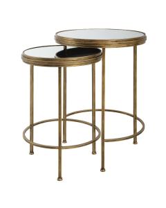 Occular Nesting Side Tables Brushed Gold