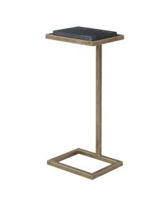 Served Accent Table Marble & Brushed Gold