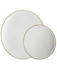 Limoges Champagne Double Circle Wall Mirror