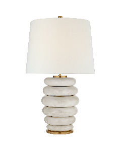 Phoebe Stacked Table Lamp | Antique White