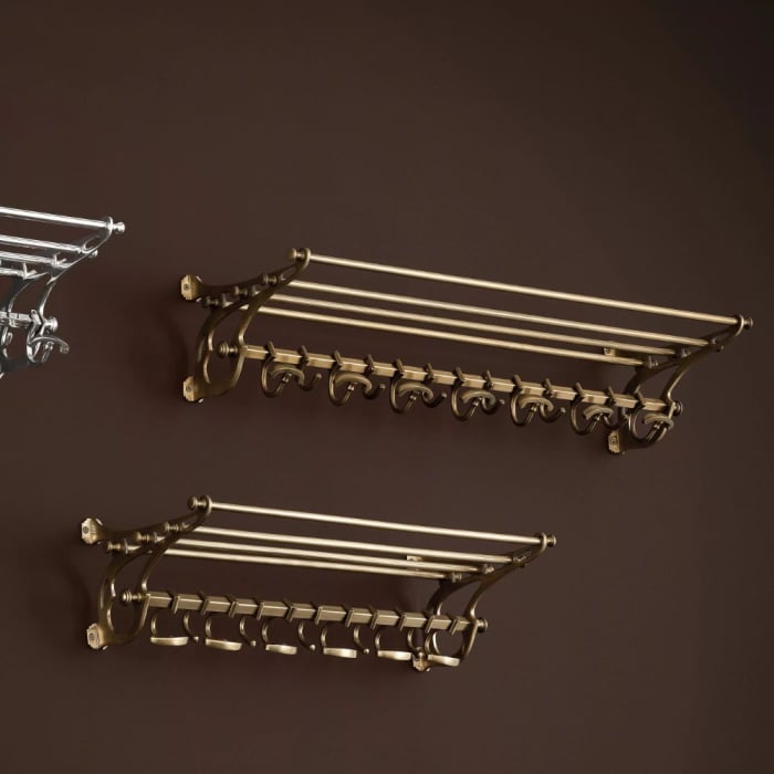 Eichholtz Hudson Antique Brass Coat Rack Large Pavilion Broadway