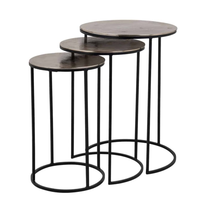 Nolan Gold Nest of 3 Tables | Richmond Interiors | Pavilion Broadway