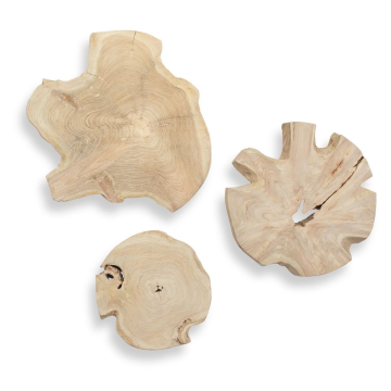 Kalani Wood Outdoor Wall Art Set of 3