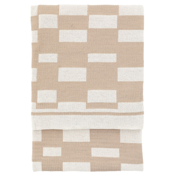 Lohko Knitted Throw in Taupe