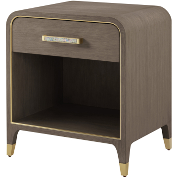 Judith Leiber 1-Drawer Bedside Table in Dark